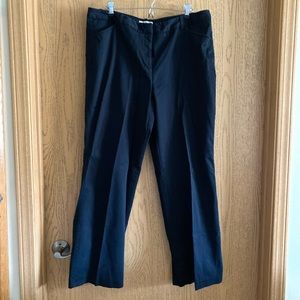 Worthington Stretch Black Cotton/Nylon/Spandex Pants w/Pockets, Size 16